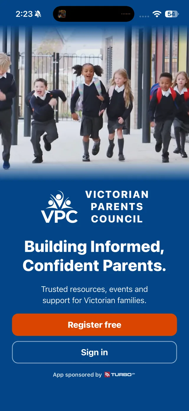 Victorian Parents Council app screen